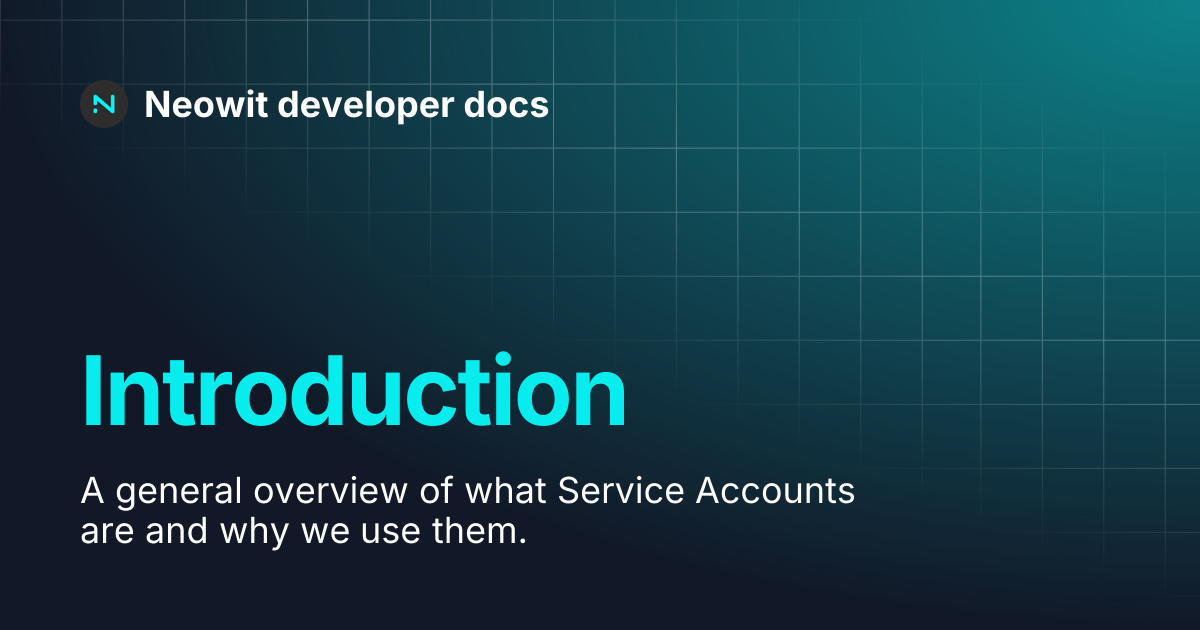 Introduction | Neowit developer docs